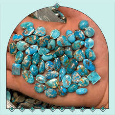 تصویر 3 از سنگ فیروزه نیشابور بارگه مشکی مناسب استفاده در زیورالات دست ساز